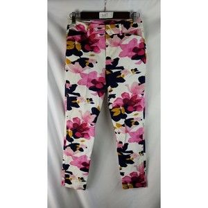 Old Navy Pixie High Rise Floral Pants 4 Women's Multicolored Used
